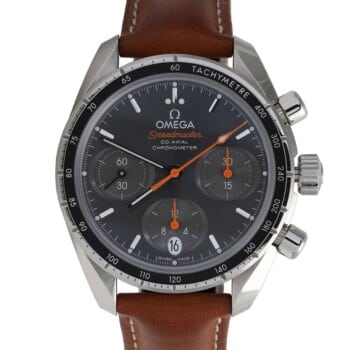 Omega Speedmaster Chronograph 324.32.38.50.06.001 Stainless Steel with Brown Leather Watch