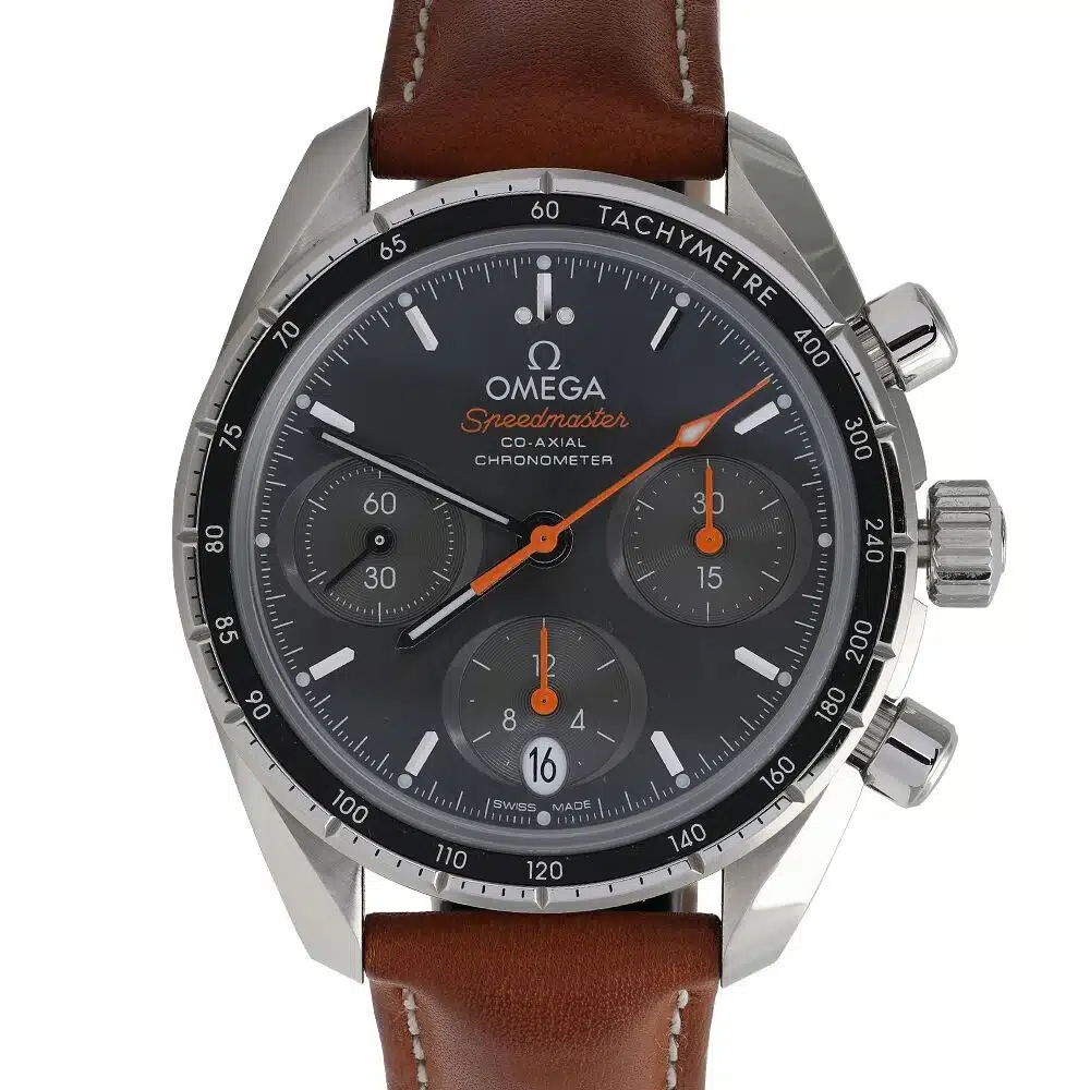 Omega Speedmaster Chronograph 324.32.38.50.06.001 Stainless Steel with Brown Leather Watch