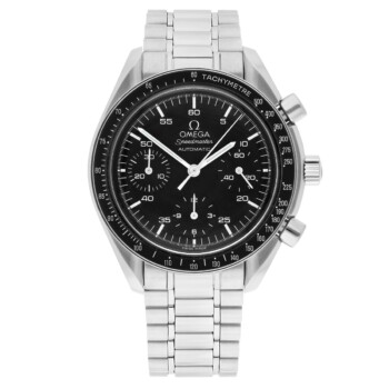 Omega Speedmaster Reduced 3510.50.00 automatic stainless steel watch, black dial