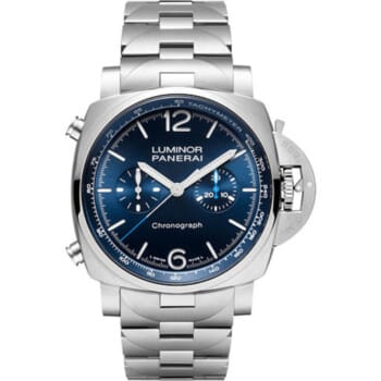 Panerai Luminor Chrono 44mm Stainless Steel Watch Blue Dial PAM01110 2024