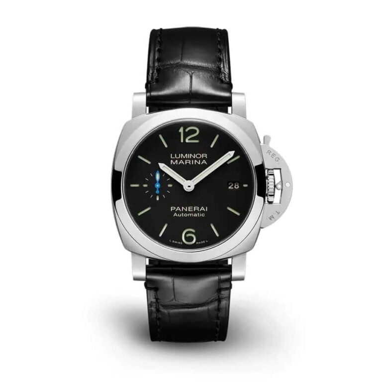 Panerai Luminor Quaranta 40mm PAM01372 Stainless Steel with Black Leather Black Dial Watch 2024