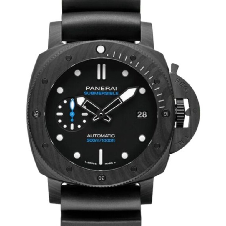 Panerai Luminor Submersible 42mm PAM02231 Carbon with Rubber Watch Black Dial 2024