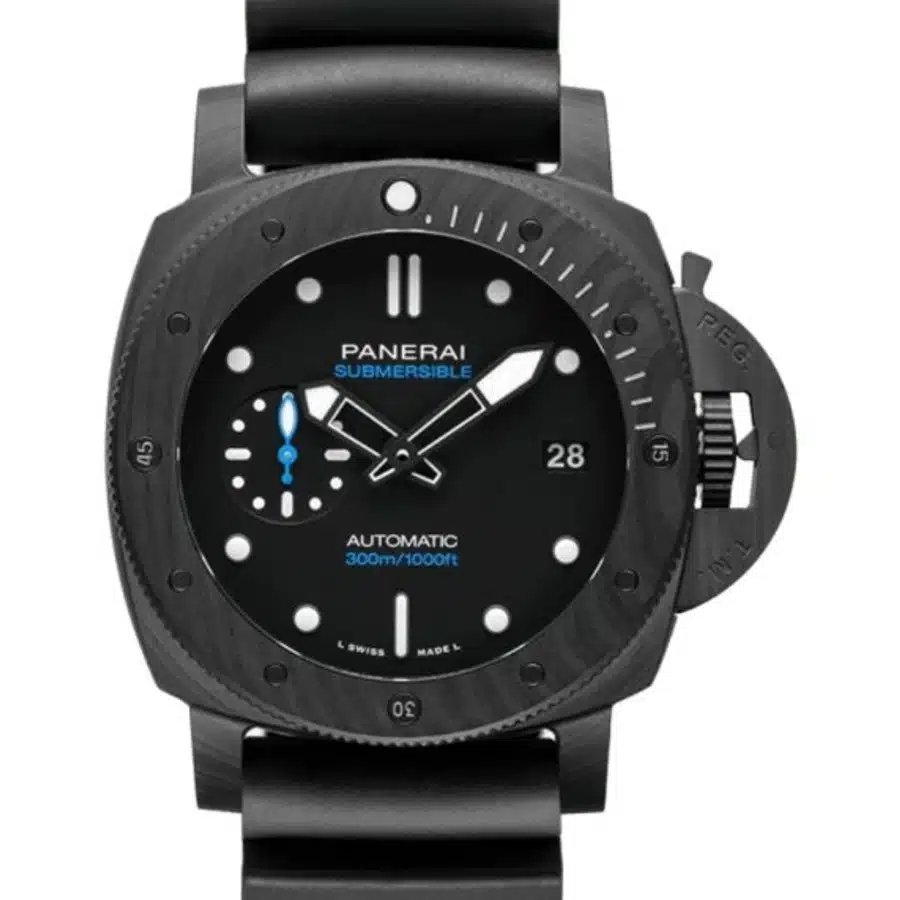 Panerai Luminor Submersible 42mm PAM02231 Carbon with Rubber Watch Black Dial 2024