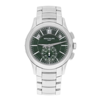 Patek Philippe Annual Calendar 5905/1A-001 stainless steel watch, green dial