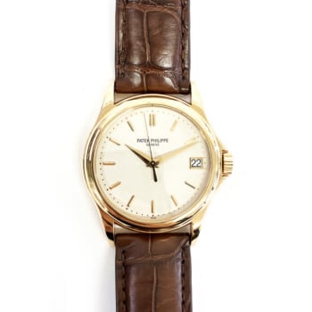Patek Philippe Calatrava 37mm 5127R-001 Rose Gold With Brown Leather Watch 2013