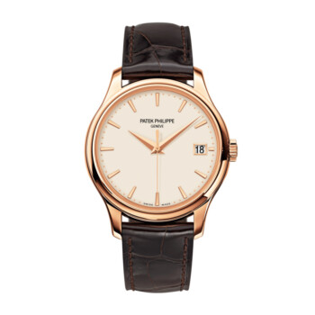 Patek Philippe Calatrava 5227R-001 rose gold watch, alligator strap