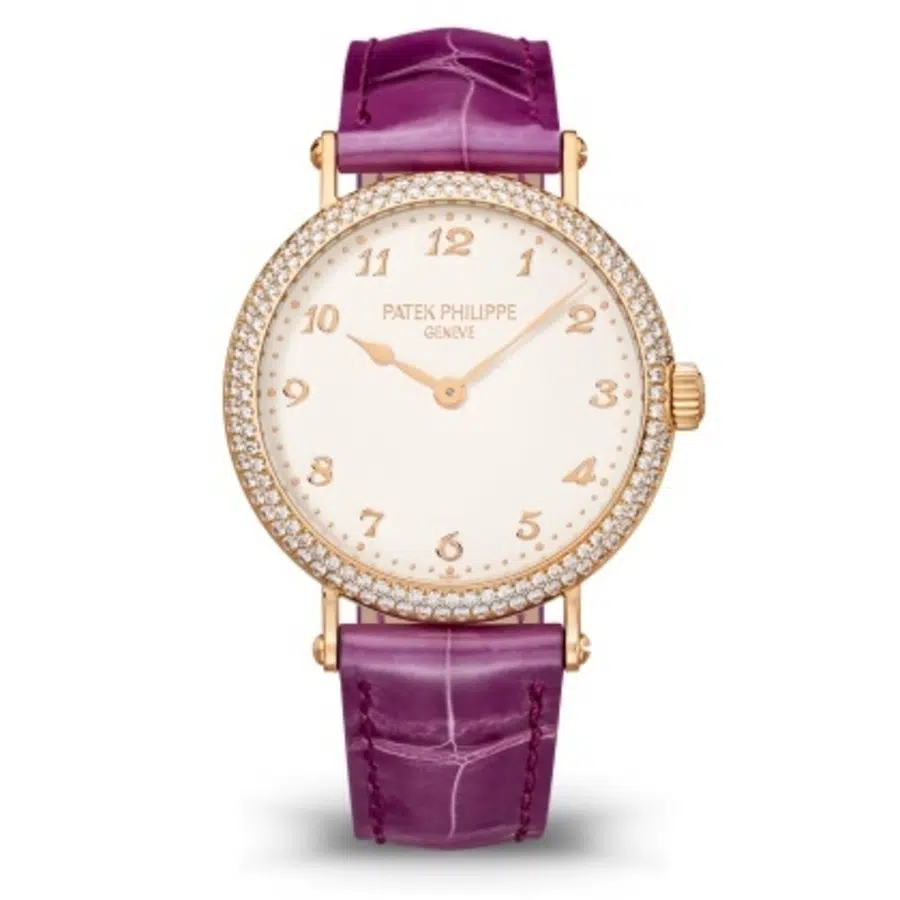 Patek Philippe Ladies Calatrava 7200/200R-001 Rose Gold With Purple Leather Watch