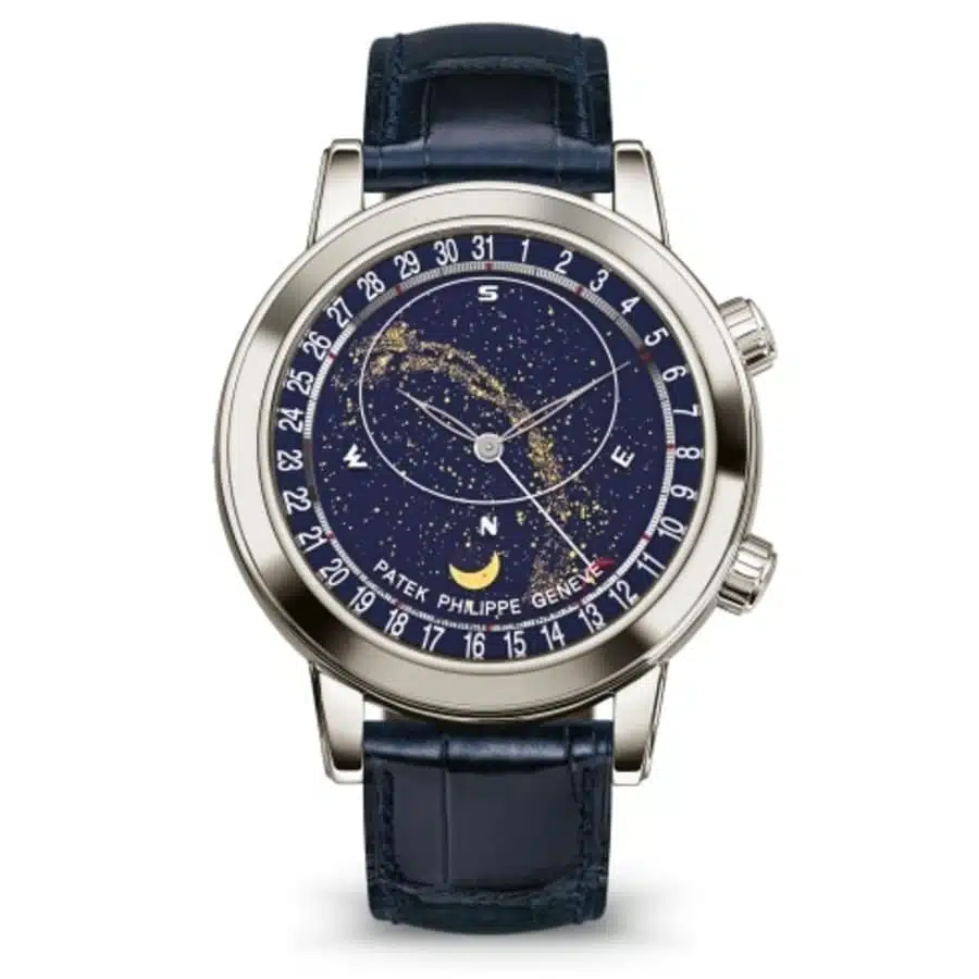 Patek Philippe Celestial Grand 6102P-001 Platinum With Blue Leather Watch Blue Dial
