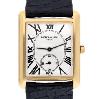 Patek Philippe 5014J Gondolo 18k Yellow Gold Silver Dial Mens Manual Watch