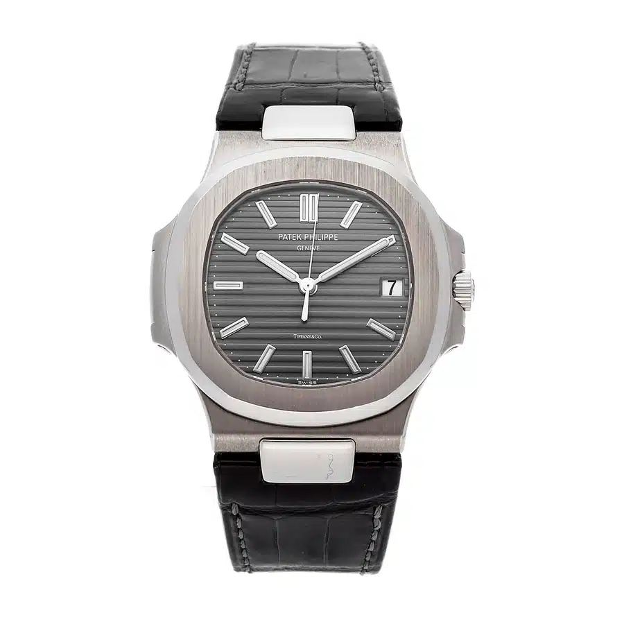 Patek Philippe Nautilus 5711G-001 White Gold With Black Alligator Leather Watch