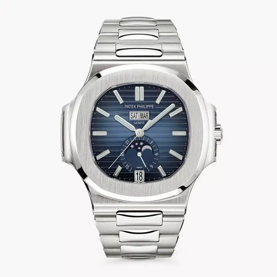 Patek Philippe Nautilus Annual Calender 5726/1A-014 41mm Stainlees Steel with Blue Dial Watch