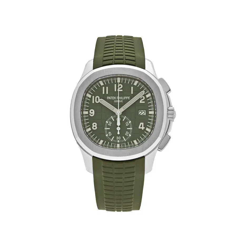 Patek Philippe Aquamaut Chronogragh 5968G-010 42.2mm White Gold with Green Dial Watch 2024
