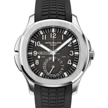 Patek Philippe Aquanaut Travel Time 5164A-001 stainless steel watch, black dial