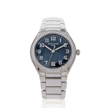 Patek Philippe Twenty-4 7300/1200A-001 stainless steel watch, diamond bezel, blue dial