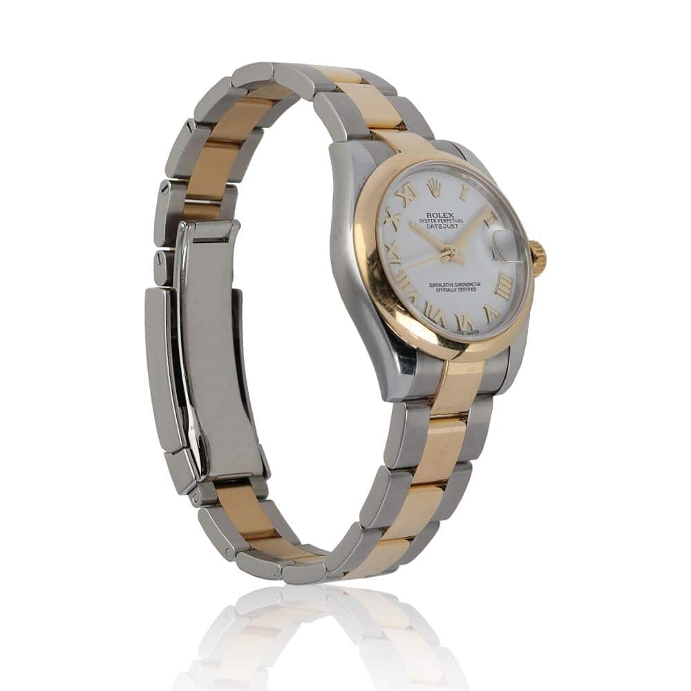 Rolex Datejust 31mm 178243 White Roman Numerals Dial Oyster Bracelet Two Tone Watch