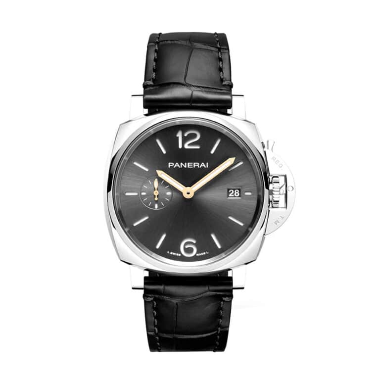 Panerai Luminor Due 42mm PAM01250 Stainless Steel With Black Leather Watch Grey Dial 2024