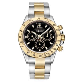 Rolex Daytona 40mm 16523 Oyster Stainless Steel & Yellow Gold Watch Black Dial 1999