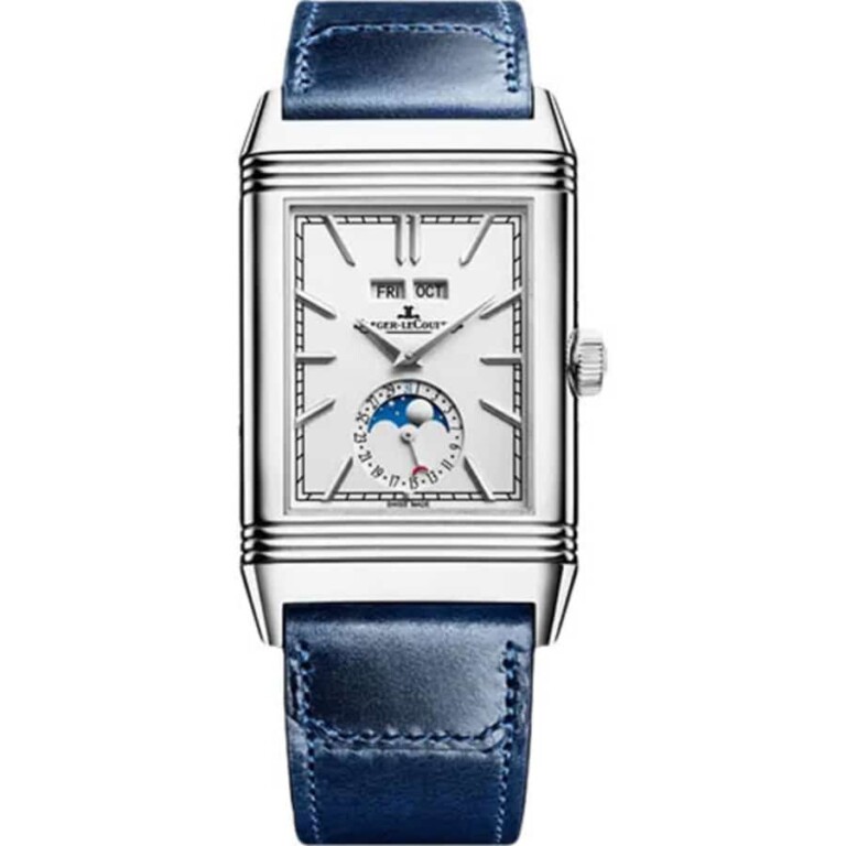 Jaeger-LeCoultre - 3918420 Reverso Tribute Duoface Calendar Stainless Steel Blue Alligator Strap Watch 2024