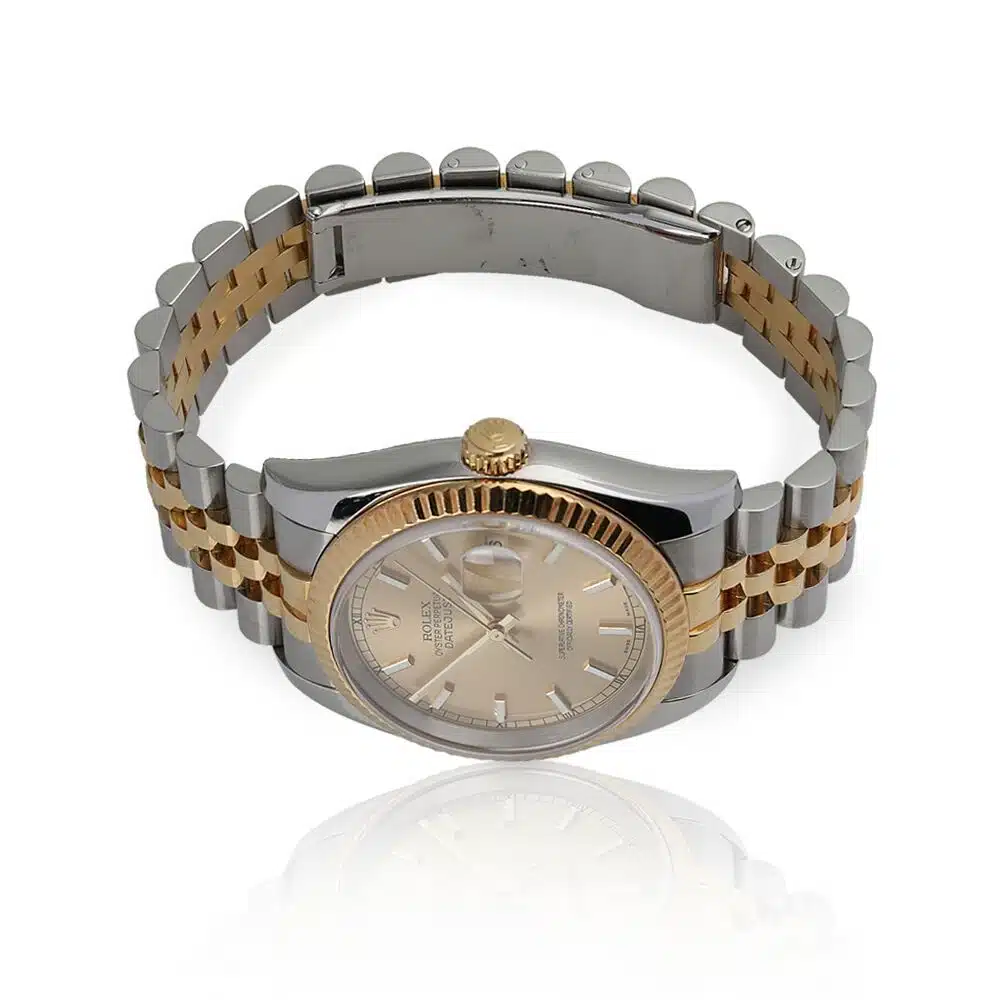 Rolex Datejust 36mm Champagne Index Dial 116233-0151 Stainless Steel With Yellow Gold Watch – image 7