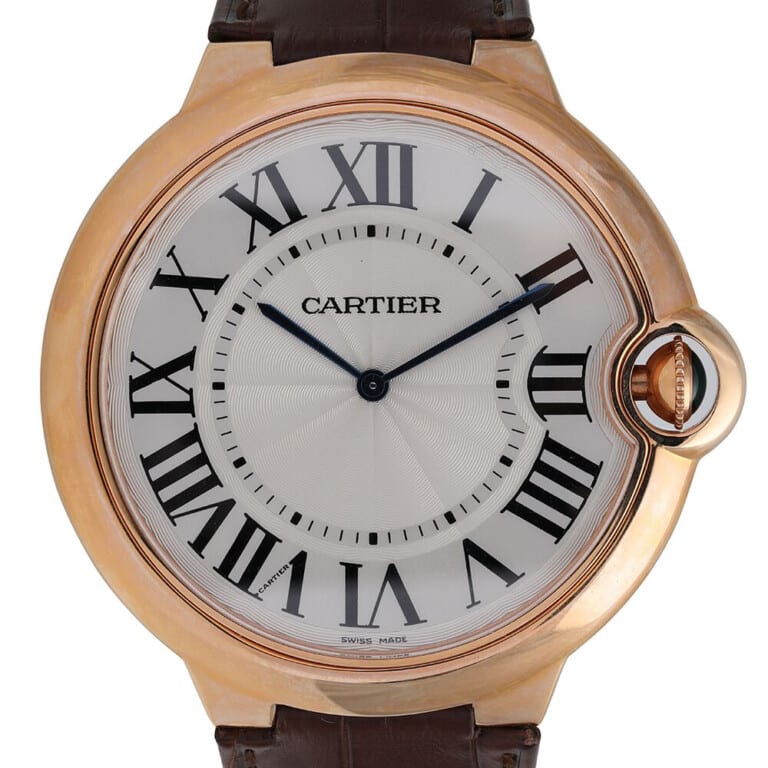 Cartier Ballon Bleu 46mm XL W6920054 Rose Gold Watch Manual Winding