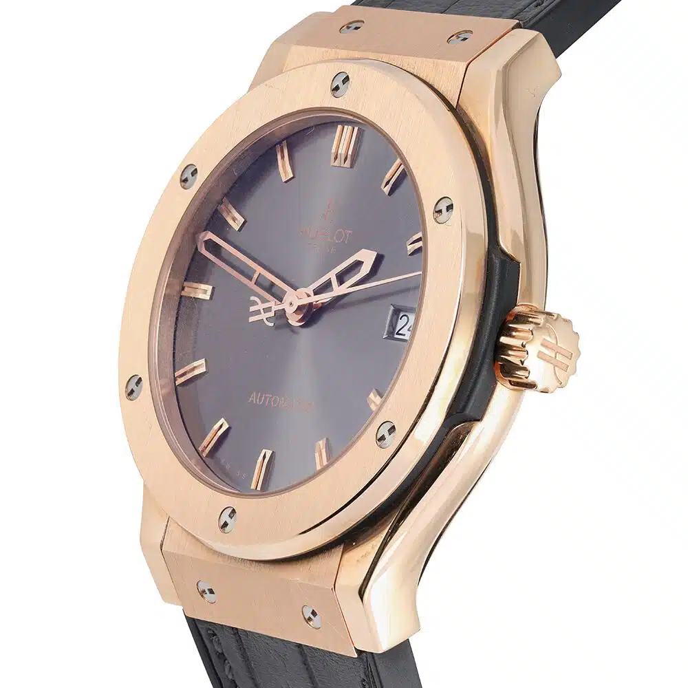 Hublot Classic Fusion 511.PX.7080.LR Rose Gold Watch Black Leather Strap – image 2