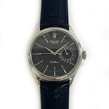 Rolex Cellini Date 50519 39mm White Gold with Black Dial Watch 2016