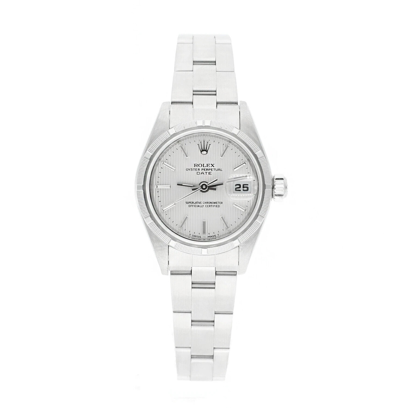 Rolex Date Silver Dial Oyster Bracelet Stainless Steel Ladies Watch 79190