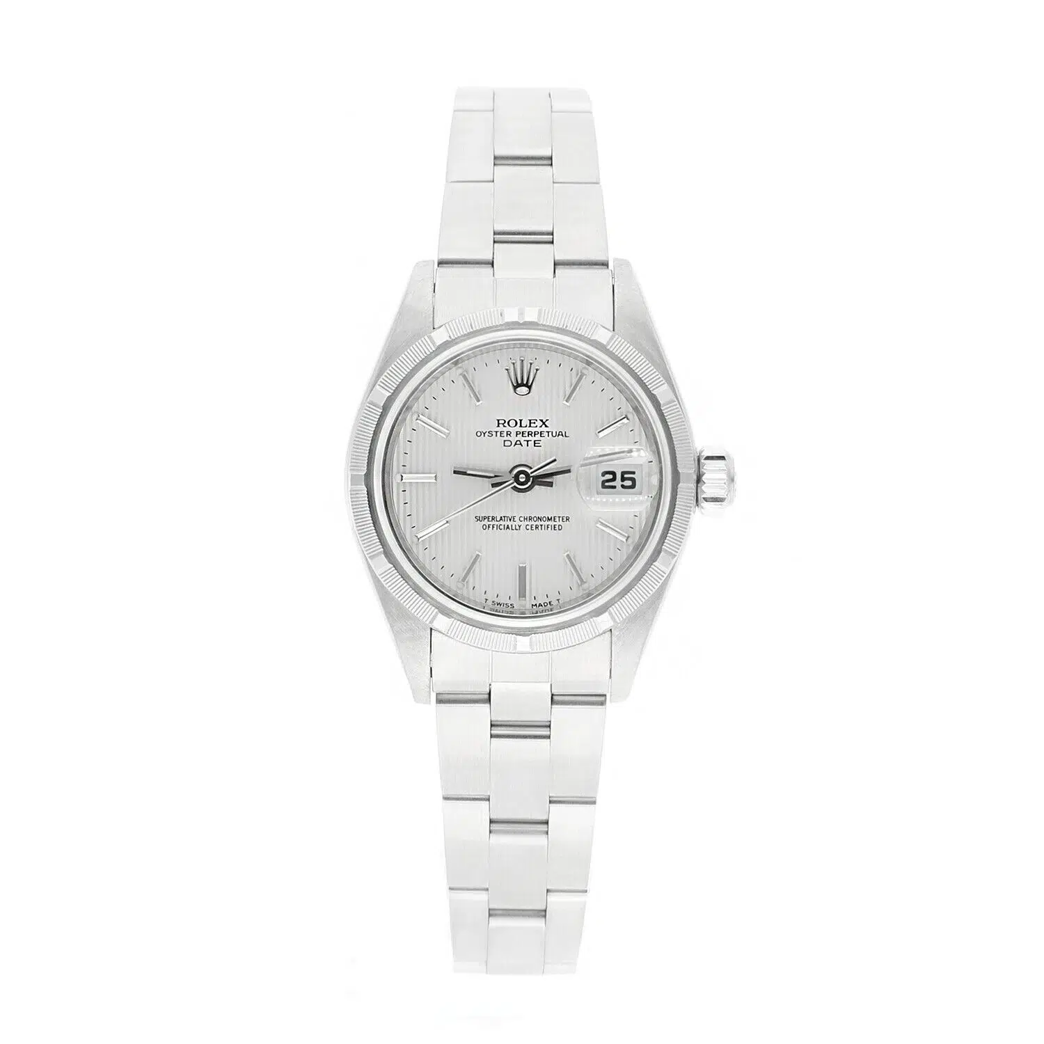 Rolex Date Silver Dial Oyster Bracelet Stainless Steel Ladies Watch 79190