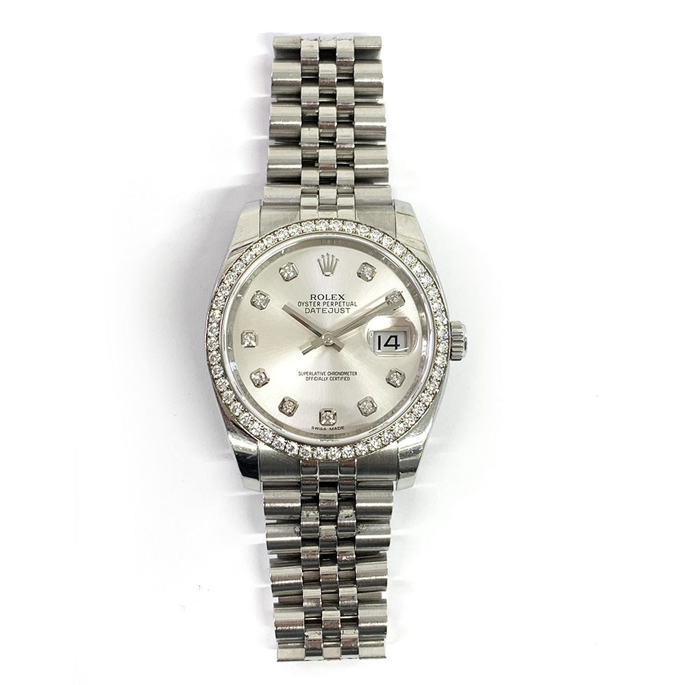 Rolex Datejust 116244 36mm Stainless Steel with Silver Dial Watch 2012