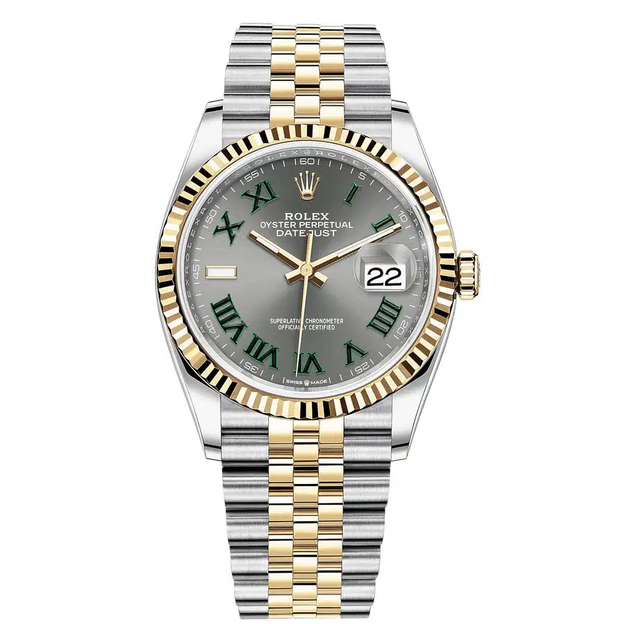 Rolex Datejust 126233-0035 36mm Jubilee Stainless Steel & Yellow Gold with Wimbledon Dial