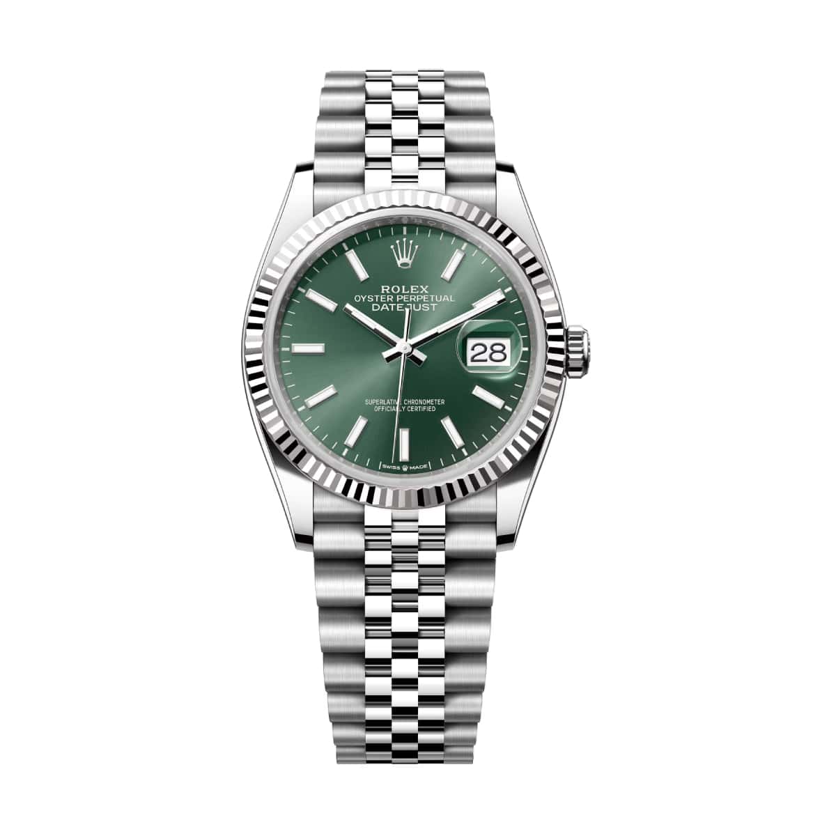 Rolex Datejust 36mm 126234-0051 Stainless Steel Mint Green Dial Jubilee Bracelet 2024