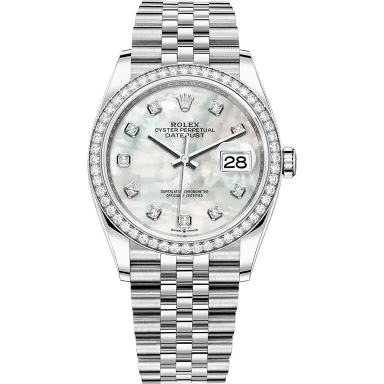 Rolex Datejust 36mm Jubilee Bracelet 126284RBR-0011 Stainless Steel Watch Mother-of-Pearl Diamond Dial