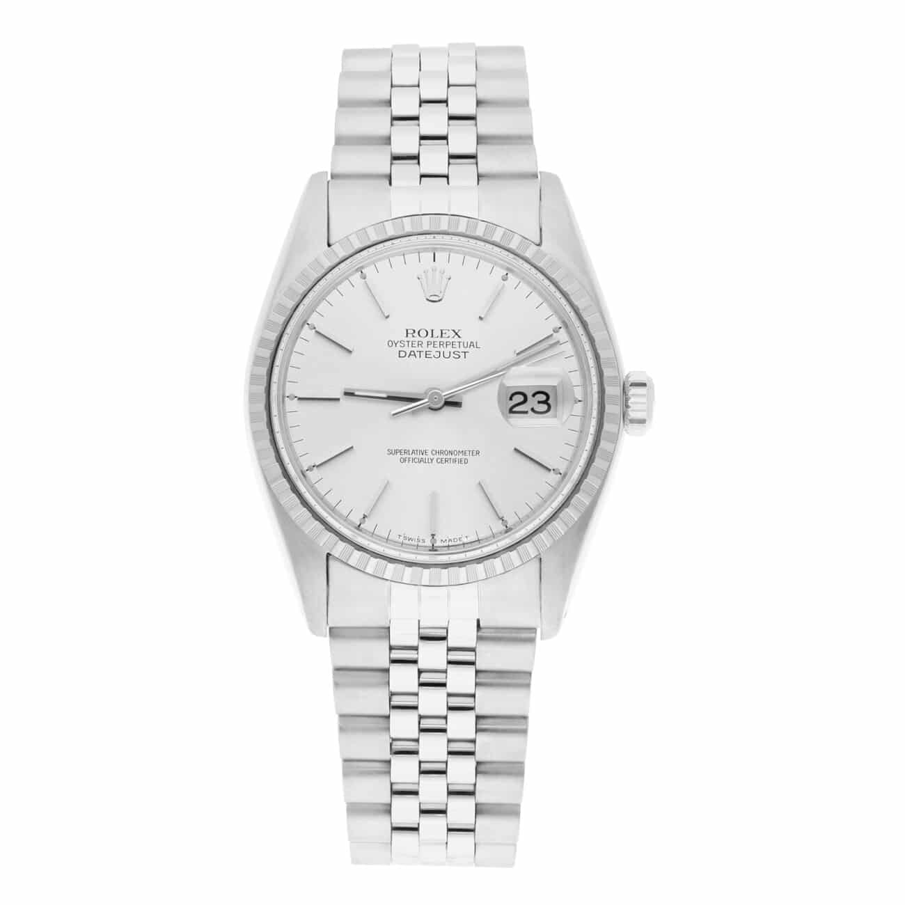 Rolex Datejust 36mm Stainless Steel 16030 Silver Index Dial, Circa 1982