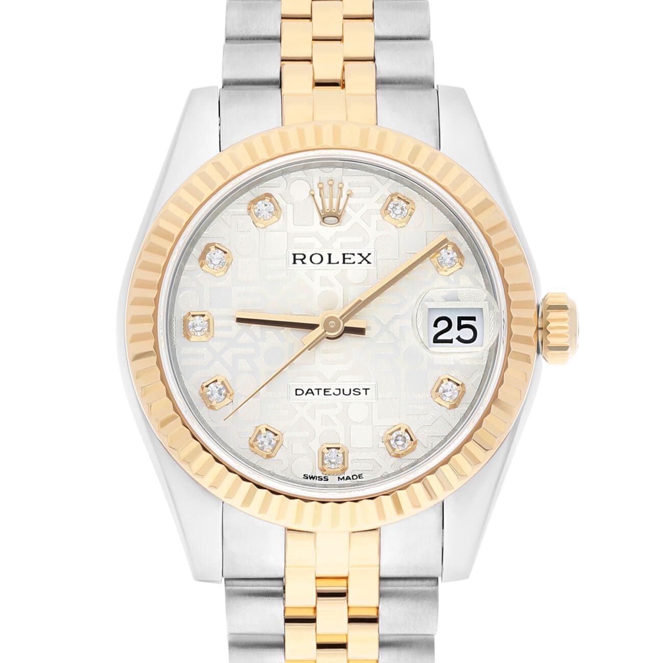 Rolex Women's Datejust 31 178273-0006 Silver Jubilee Diamond Dial, Jubilee Bracelet