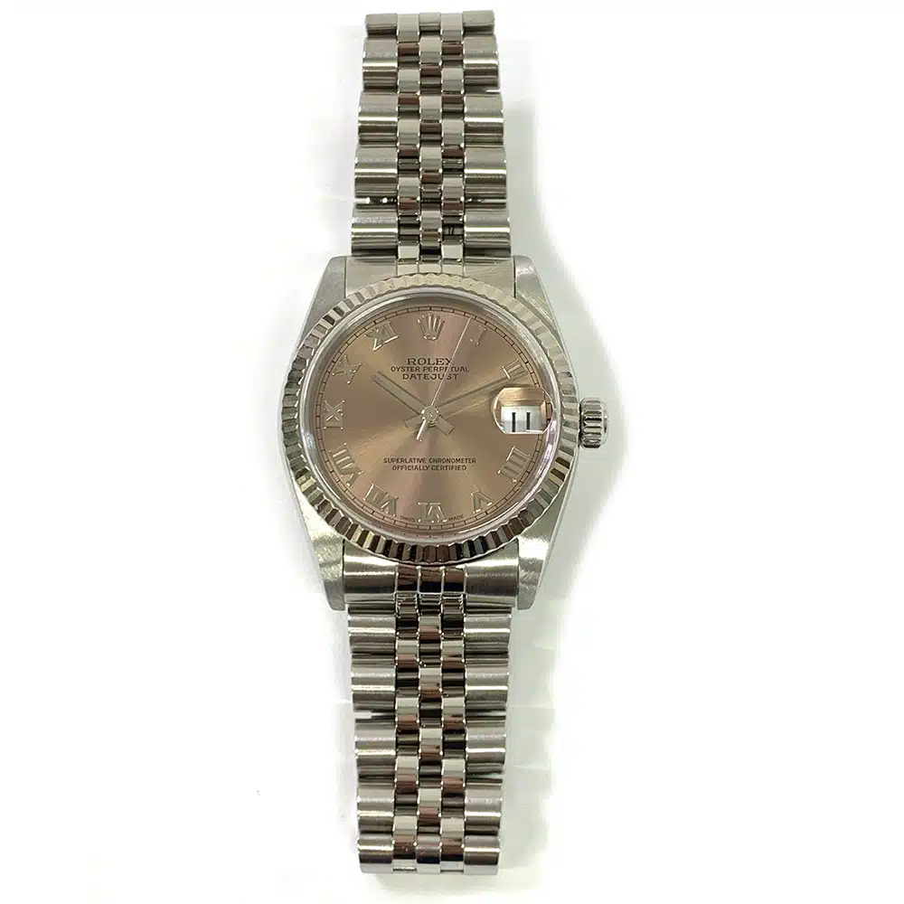 Rolex Datejust 31 Salmon Roman Dial 78274 Stainless Steel & White Gold Jubilee Watch 2000