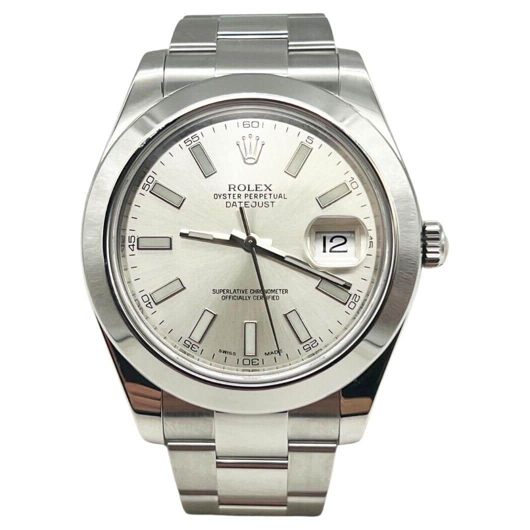 Rolex Datejust II 41mm 116300  Stainless Steel with Silver Dial Watch 2015