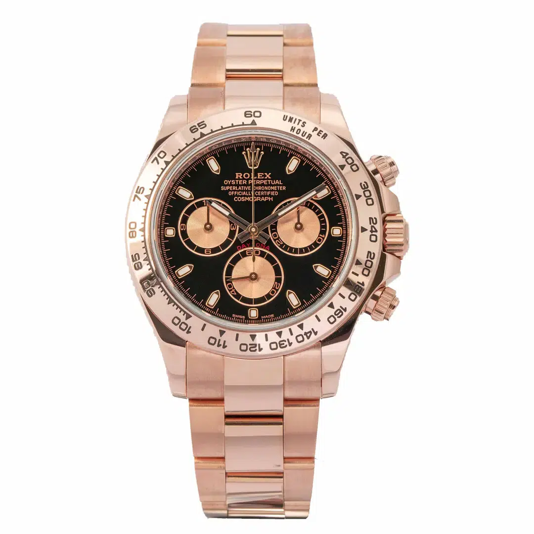 Rolex Cosmograph Daytona Black Dial 116505-0008 Rose Gold Oyster Watch 2017