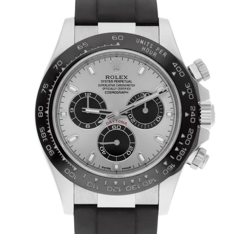 Rolex Daytona 116519LN Oysterflex silver Ghost dial 18k white gold watch