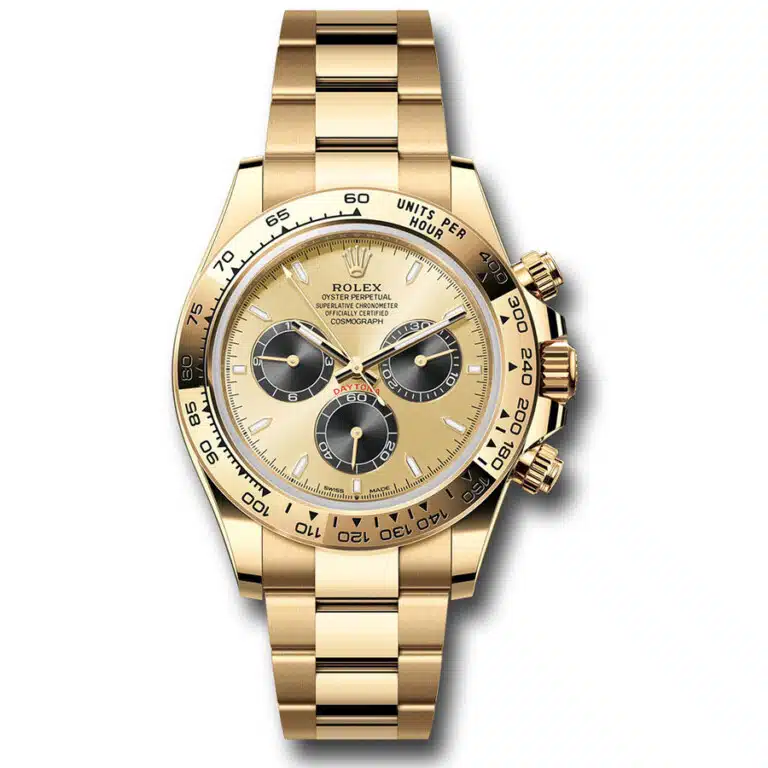 Rolex Cosmograph Daytona 126508-0006 40mm Yellow Gold Champagne with Black Subs Dial