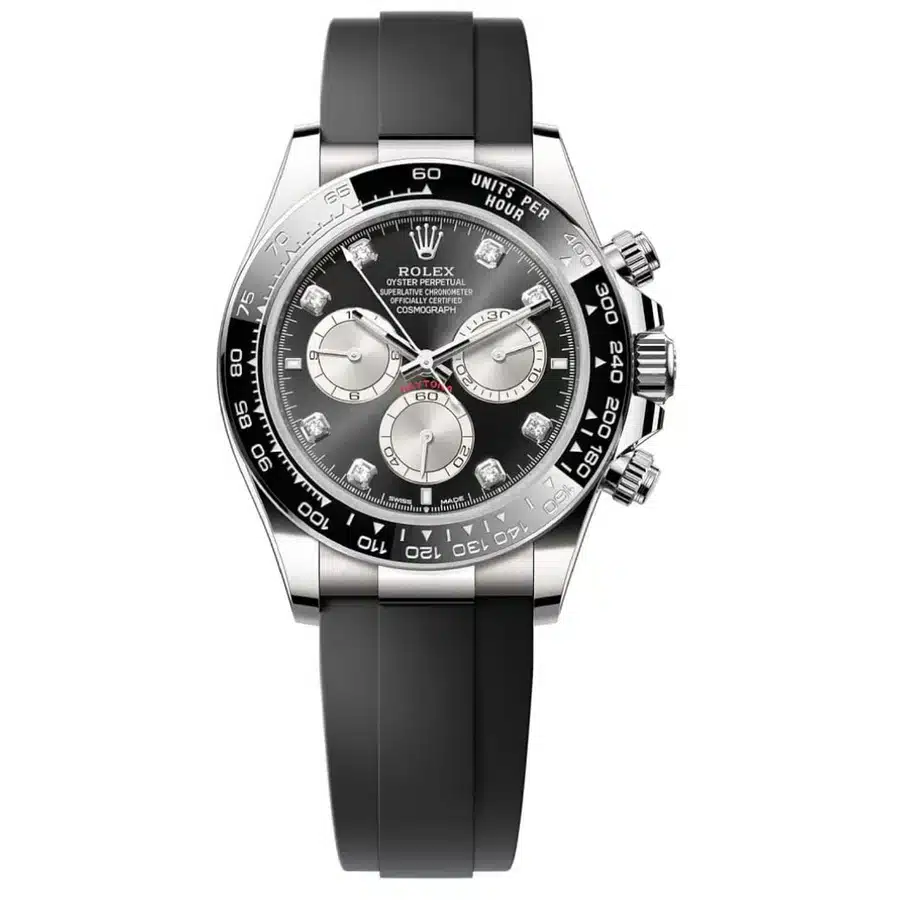 Rolex Daytona Oysterflex 126519LN-0004 40mm White Gold with Black Diamond Dial