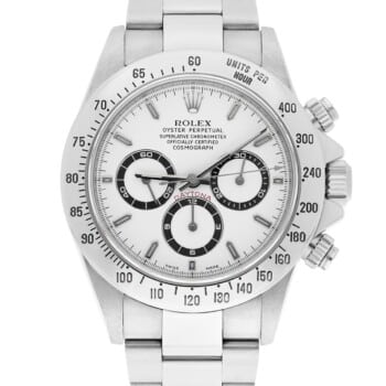 Rolex Cosmograph Daytona 16520 White Dial Zenith Movement Circa 1999 Box/Papers