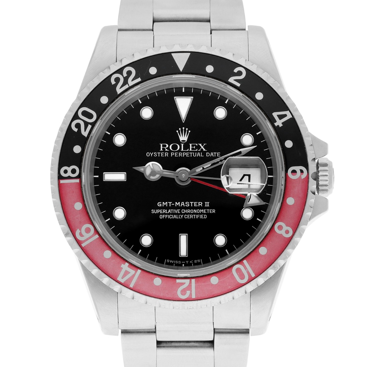 Rolex GMT-Master 40mm COKE Black Stainless Steel Watch Black/Red 16710 Year 1995