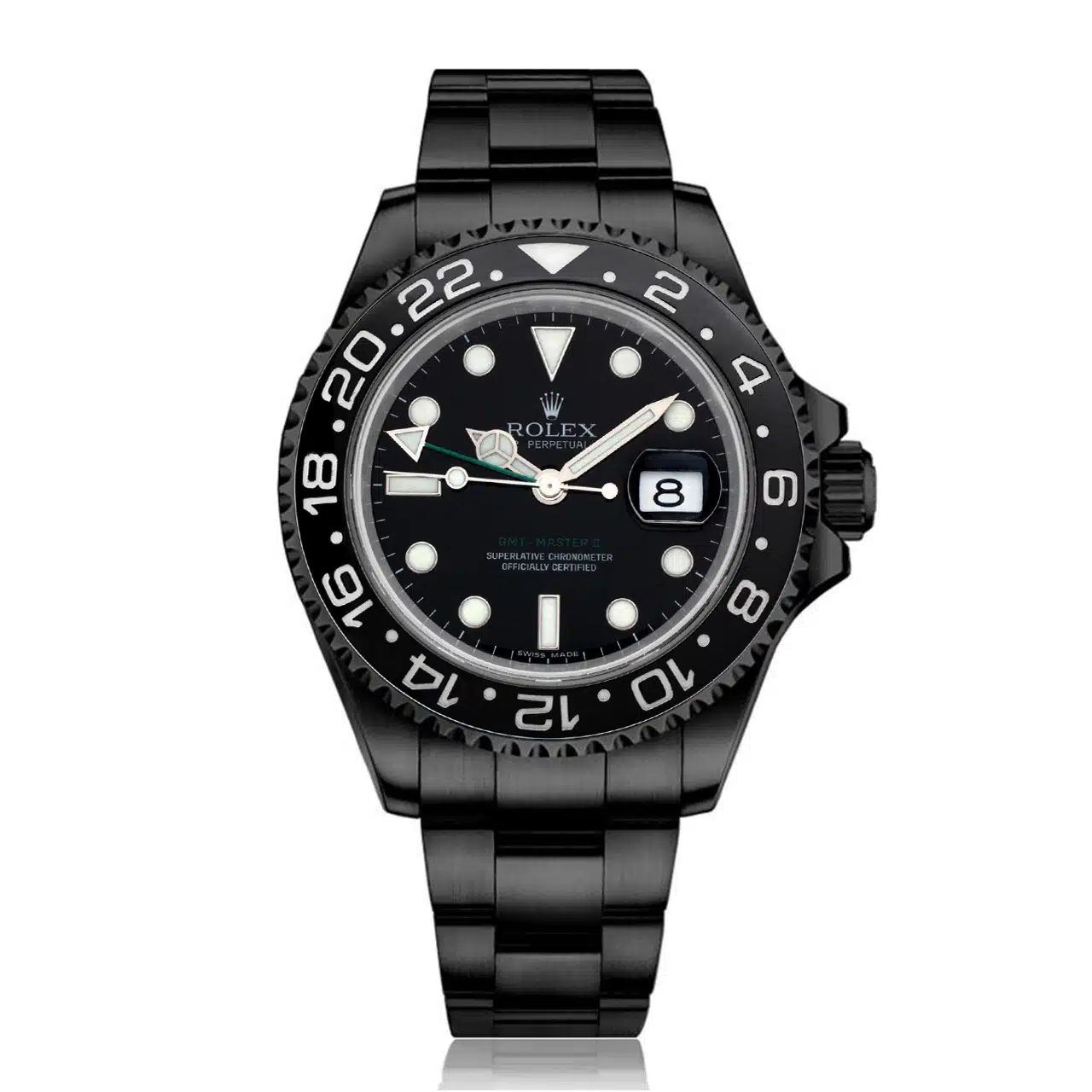 Rolex GMT-Master II Black PVD/DLC Coated Stainless Steel Watch 116710LN