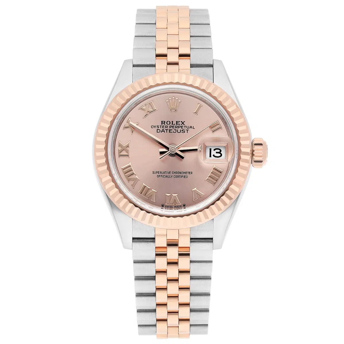 Rolex Lady-Datejust 28mm 279171 Pink Sundust Roman Dial Jubilee Stainless steel/Rose Gold Watch - 2021