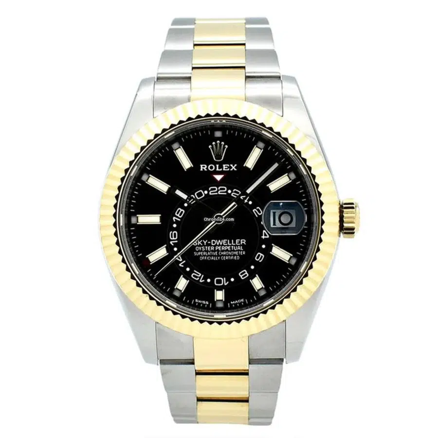 Rolex Sky-Dweller 326933 42mm Stainless Steel And Yellow Gold with Black Dial Watch 2018
