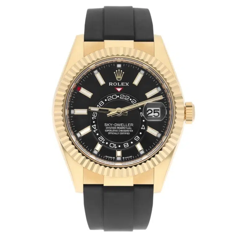Rolex Sky-Dweller 336238-0002 42mm Yellow Gold With Black Dial Watch