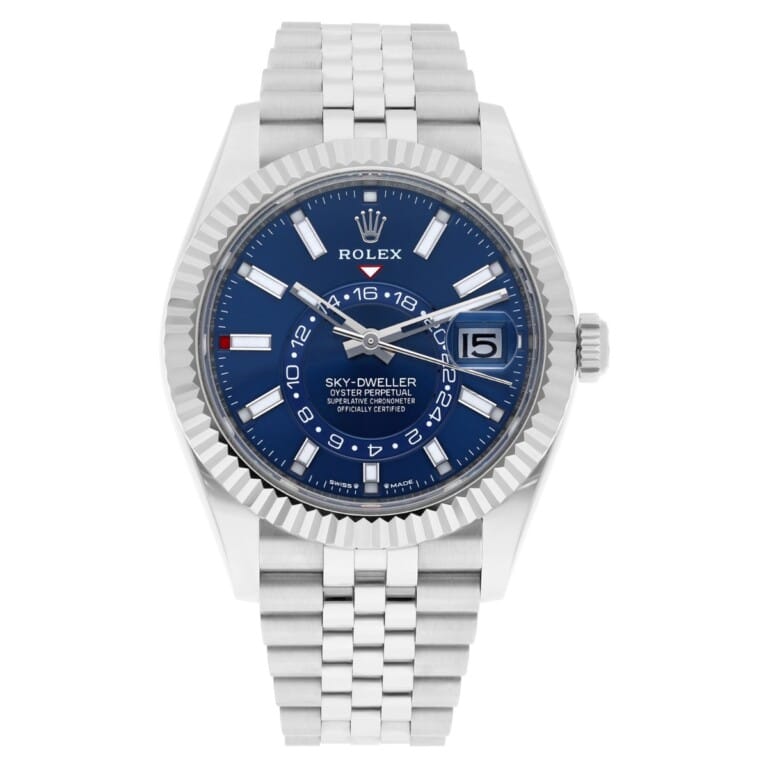 Rolex Sky-Dweller 336934 steel and white gold watch, blue dial