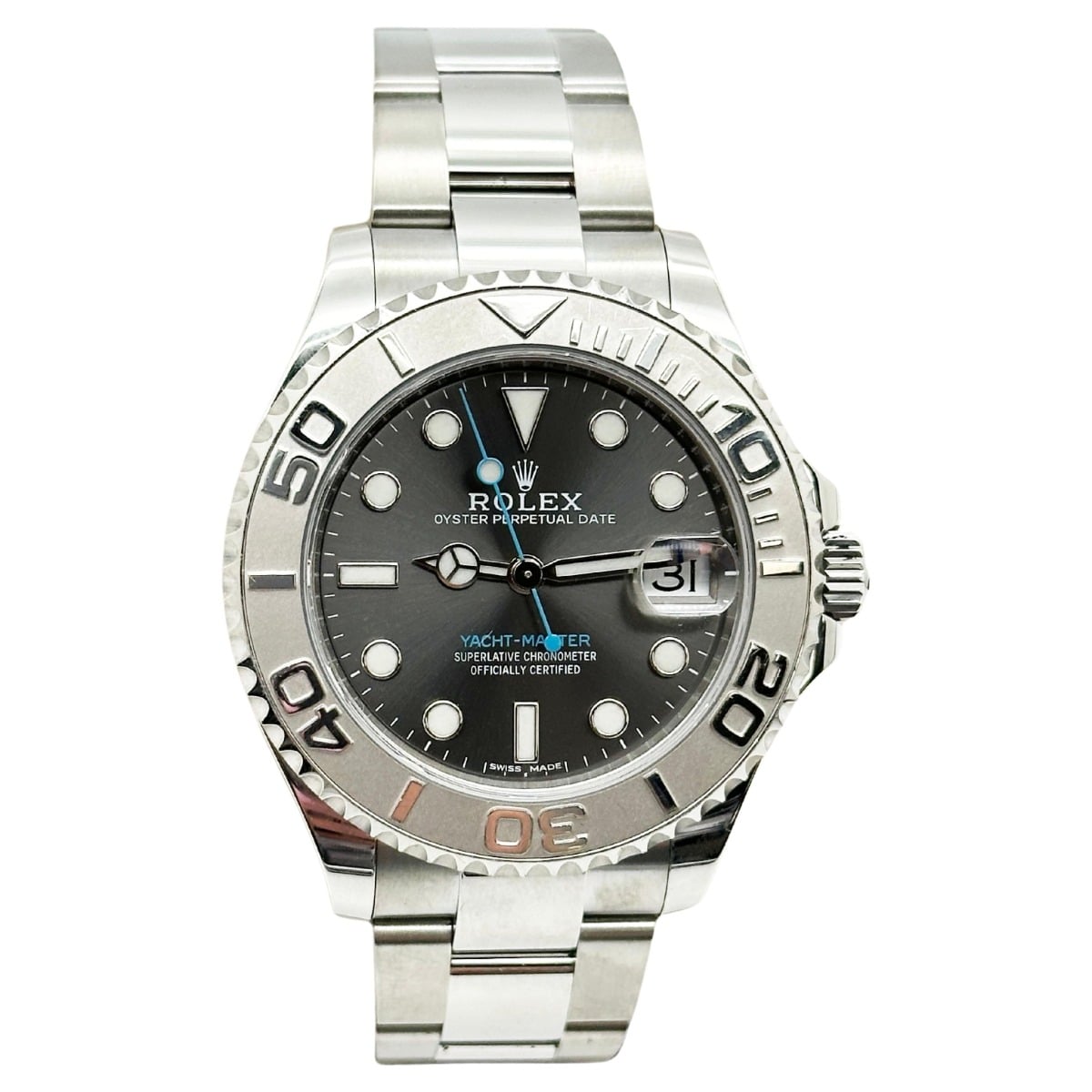 Rolex Yacht-Master 37 268622 37mm Platinum with Slate Dial Watch 2017