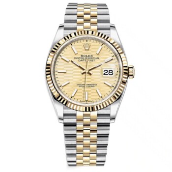Rolex Datejust Jubilee 126233-0039 36mm Stainless Steel & Yellow Gold with Champagne Fluted Motif Dial 2024