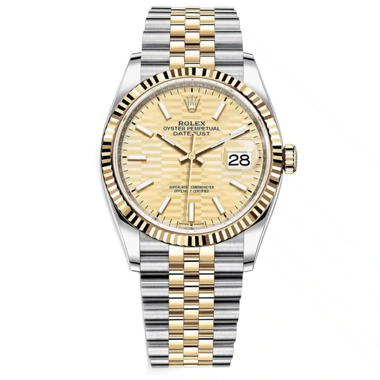 Rolex Datejust Jubilee 126233-0039 36mm Stainless Steel & Yellow Gold with Champagne Fluted Motif Dial 2024